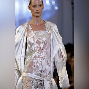 Stunning new with tags Alexander Wang 100% silk overall paint splash dress.